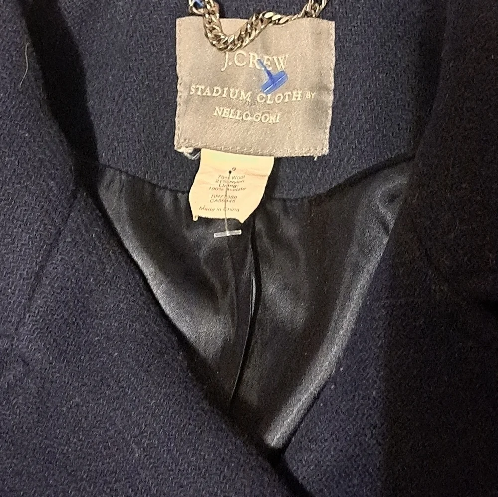 J. CREW Women peacoat size 0 navy blue - Picture 5 of 9